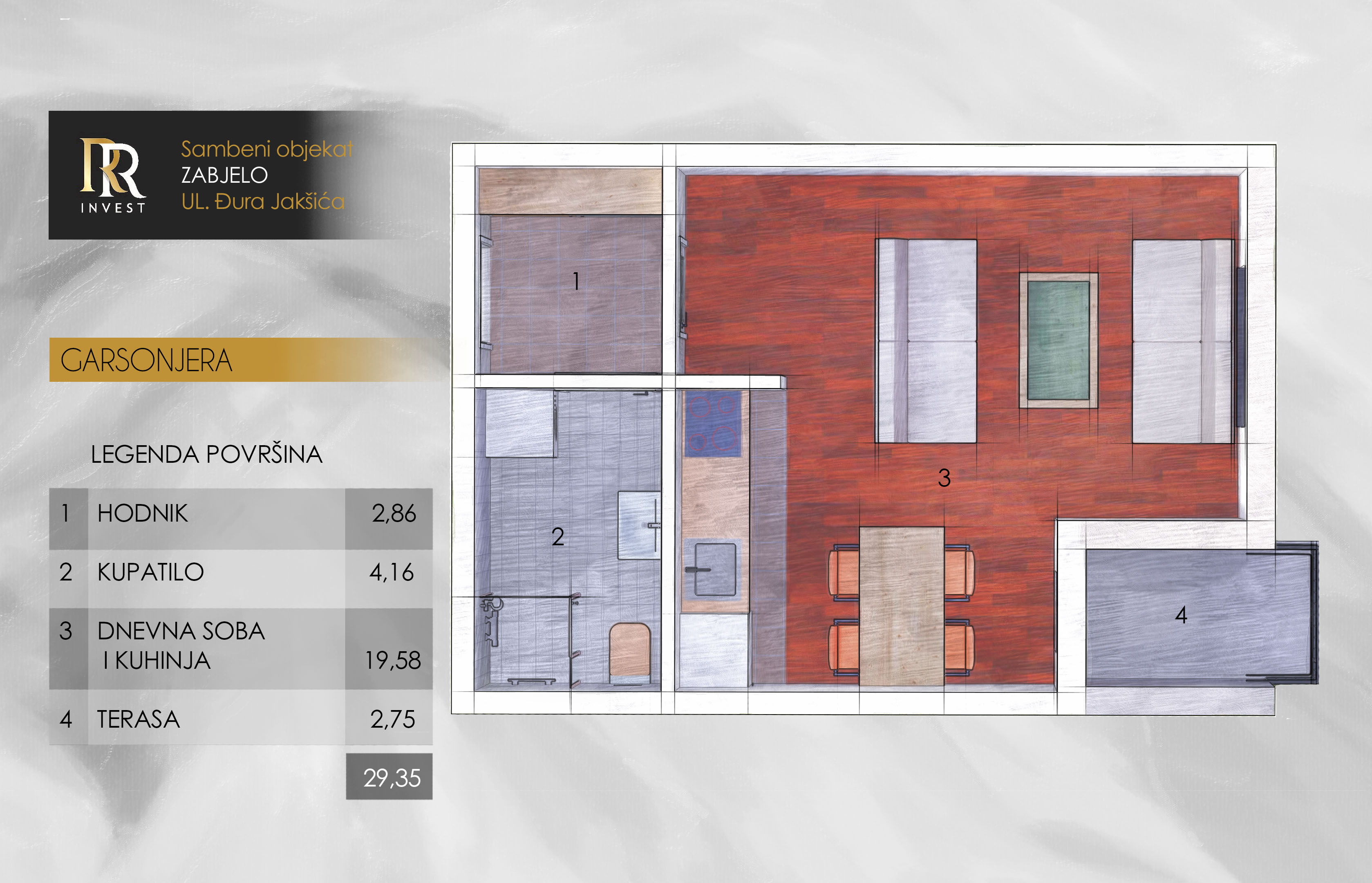 Studio apartment floor plan
